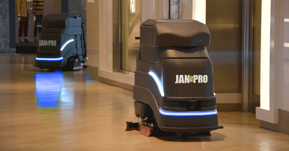 Cleaning robot in action